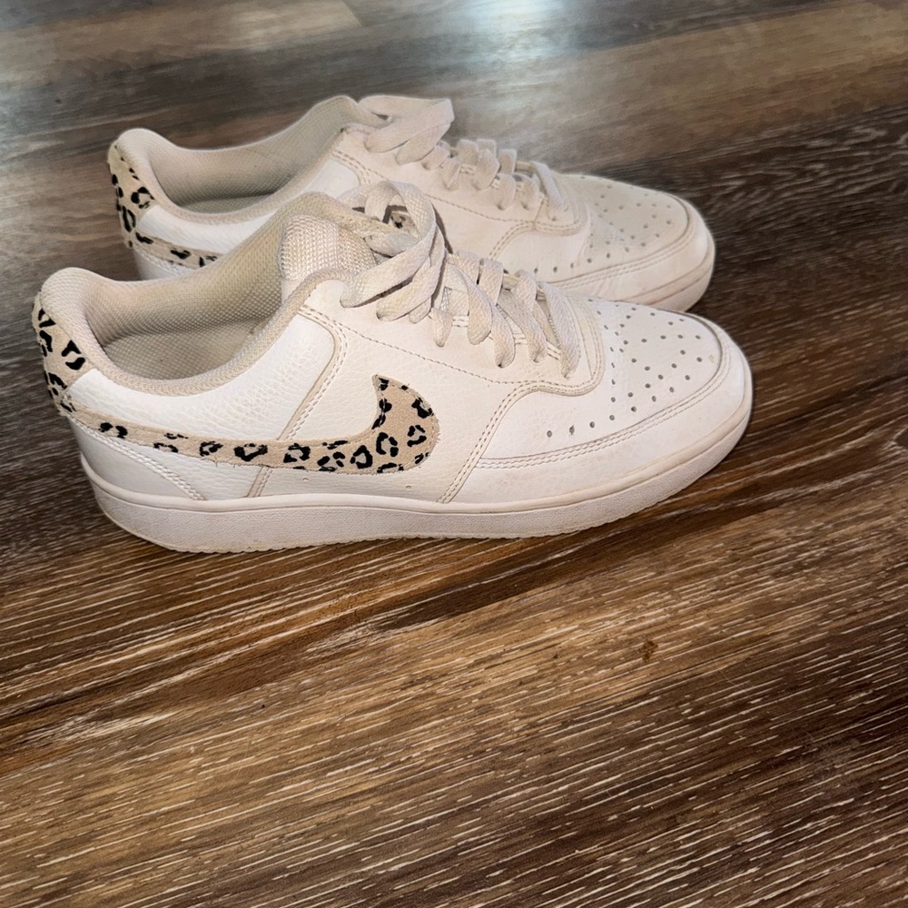 Nike Cream and Leopard Print Women's Sneakers